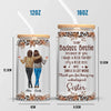 Sisters Make The Best Of Friends - Bestie Personalized Custom Glass Cup, Iced Coffee Cup - Gift For Best Friends, BFF, Sister