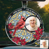 Custom Photo Time May Pass, But Love Remains - Memorial Personalized Custom Car Ornament - Acrylic Custom Shaped - Sympathy Gift For Family Members