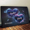 My Heart Beats In Rhythm With Yours - Couple Personalized Custom Horizontal Poster - Gift For Husband Wife, Anniversary