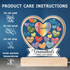 Forever In Grandmother's Heart - Family Personalized Custom Shaped 3D LED Light - Gift For Grandma, Grandpa, Grandkid