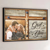 Custom Photo Together, We Fulfill Each Other’s Hearts - Couple Personalized Custom Horizontal Poster - Gift For Husband Wife, Anniversary