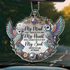 Cherished Memories Live Forever - Memorial Personalized Custom Car Ornament - Acrylic Custom Shaped - Sympathy Gift For Family Members