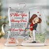 With You, I Find My Joy - Couple Personalized Custom Puzzle Shaped Acrylic Plaque - Gift For Husband Wife, Anniversary