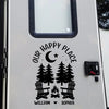 Our Happy Place - Camping Personalized Custom RV Decal - Gift For Yourself, Best Friends, Siblings, Family Members, Camping Lovers