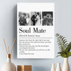 Custom Photo Soulmates, Always - Couple Personalized Custom Vertical Canvas - Gift For Husband Wife, Anniversary