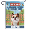 Growing Memories, One Wag And Bloom At A Time - Dog Personalized Custom Flag - Gift For Pet Owners, Pet Lovers