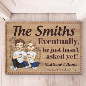 A Perfect Match, Now And Forever - Couple Personalized Custom Home Decor Decorative Mat - House Warming Gift For Husband Wife, Anniversary