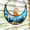 A Feline Friend, A Forever Memory - Memorial Personalized Window Hanging Suncatcher Ornament - Sympathy Gift For Pet Owners, Pet Lovers