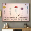 When Love Grows Here - Family Personalized Custom Horizontal Poster - Gift For Mom, Grandma