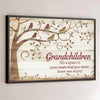 Grandkids Light Up Our Lives - Family Personalized Custom Horizontal Poster - Gift For Grandma, Grandpa, Grandkid