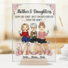The Love Between A Mother And Daughter Never Fades - Family Personalized Custom Rectangle Shaped Acrylic Plaque - Gift For Mom, Daughter