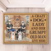 A Cozy Home For A Lovely Lady And A Grumpy Man - Couple Personalized Custom Home Decor Decorative Mat - House Warming Gift For Husband Wife, Anniversary, Pet Owners, Pet Lovers