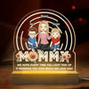 To Our Family, You Are The World - Family Personalized Custom Shaped Acrylic LED Light - Mother's Day, Gift For Mom