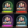 To Our Family, You Are The World - Family Personalized Custom Shaped Acrylic LED Light - Mother's Day, Gift For Mom