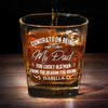 Forever Grateful For You, Dad - Family Personalized Custom Square Whiskey Glass - Gift For Dad