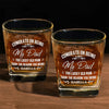 Forever Grateful For You, Dad - Family Personalized Custom Square Whiskey Glass - Gift For Dad