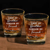 Forever My Friend - Family Personalized Custom Square Whiskey Glass - Gift For Family Members