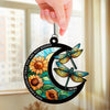Time May Pass, But Memories Remain Evergreen - Memorial Personalized Window Hanging Suncatcher Ornament - Sympathy Gift For Family Members