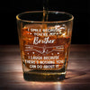 I Smile Because You're My Brother - Family Personalized Custom Square Whiskey Glass - Gift For Family Members