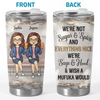 Friends Who Slay Together, Stay Together - Bestie Personalized Custom Tumbler - Gift For Best Friends, BFF, Sisters