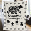 Grandma Fill Our Hearts With Love - Family Personalized Custom Blanket - Gift For Mom, Grandma