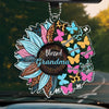 Life Is The Flower For Which Love Is The Honey - Family Personalized Custom Car Ornament - Acrylic Custom Shaped - Gift For Mom, Grandma