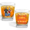 Forever Annoyingly In Love With You - Couple Personalized Custom Square Whiskey Glass - Gift For Husband Wife, Anniversary