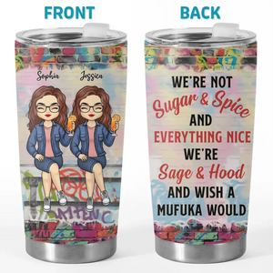 We’re The Perfect Mix Of Grace And Grit - Bestie Personalized Custom Tumbler - Gift For Best Friends, BFF, Sisters