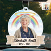 Custom Photo Holding You Close In Our Prayers - Memorial Personalized Custom Car Ornament - Acrylic Custom Shaped - Sympathy Gift For Family Members