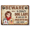Because Every Pet Lover Deserves A Little Humor - Dog Personalized Custom Home Decor Metal Sign - House Warming Gift For Pet Owners, Pet Lovers