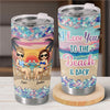 Waves, Wine, And My Partner In Crime - Bestie Personalized Custom Tumbler - Gift For Best Friends, BFF, Sisters