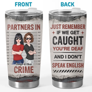 Double Trouble, Twice The Fun - Bestie Personalized Custom Tumbler - Gift For Best Friends, BFF, Sisters