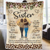 Our Friendship Is Written On My Heart - Bestie Personalized Custom Blanket - Gift For Best Friends, BFF, Sisters