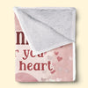 Grandma’s Love Is Forever In My Heart - Family Personalized Custom Blanket - Gift For Mom, Grandma