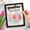 Home Is Where Your Grandma Is - Family Personalized Custom 2-Layered Wooden Plaque With Stand - Mother's Day, Gift For Mom, Grandma