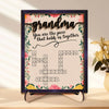 Families Grow Strong In The Warmth Of Grandma’s Love - Family Personalized Custom 2-Layered Wooden Plaque With Stand - Mother's Day Gift For Mom, Grandma