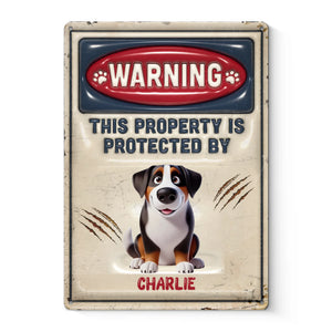 Property Of My Cute Taskmaster - Dog Personalized Custom 3D Inflated Effect Printed Home Decor Metal Sign - House Warming Gift For Pet Owners, Pet Lovers