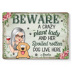 My Happy Place - Dog Personalized Custom Home Decor Metal Sign - House Warming Gift For Pet Owners, Pet Lovers
