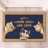 Hope You Adore Furry Friends - Cat Personalized Custom Home Decor Decorative Mat - House Warming Gift For Pet Owners, Pet Lovers