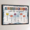 Happiness Is A Hug From A Grandchild - Family Personalized Custom Horizontal Poster - Gift For Mom, Grandma