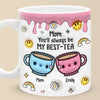 Forever Connected, Always Loved - Family Personalized Custom 3D Inflated Effect Printed Mug - Gift For Mom, Daughter