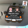 Custom Photo Safe Travels, We Love You Lots - Family Personalized Custom Car Visor Clip - Gift For Family Members