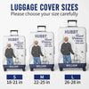 Travel Far, Love Deep - Travel Personalized Custom Luggage Cover - Summer Vacation Gift For Adventure Travel Lovers, Husband Wife, Anniversary