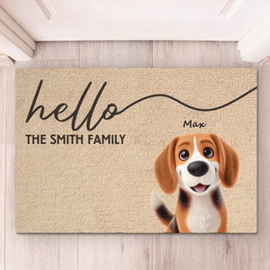Our Sweet Home - Dog & Cat Personalized Custom Home Decor Decorative Mat - House Warming Gift For Pet Owners, Pet Lovers