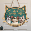 Home Is Where The Cat Is - Cat Personalized Custom Home Decor Wood Sign - House Warming Gift For Pet Owners, Pet Lovers
