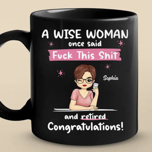 Never Set An Alarm Again Just Enjoy Life - Coworker Personalized Custom Accent Mug - Appreciation, Retirement Gift For Coworkers, Work Friends, Colleagues