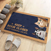 Please Close The Door, The Cat Has Plans - Cat Personalized Custom Home Decor Decorative Mat - House Warming Gift For Pet Owners, Pet Lovers