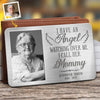 Custom Photo Gone But Never Far From My Heart - Memorial Personalized Custom Aluminum Wallet Card - Sympathy Gift For Family Members