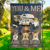 Just You, Me And Playful Tails - Dog Personalized Custom Flag - Gift For Husband Wife, Pet Owners, Pet Lovers