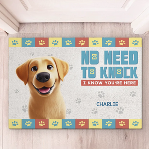 No Need To Knock, The Dog Smelled You A Block Away - Dog Personalized Custom Home Decor Decorative Mat - House Warming Gift For Pet Owners, Pet Lovers